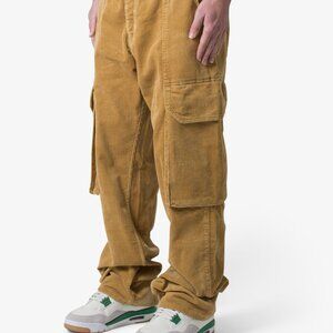 mnml Ultra Baggy Corduroy Cargo Pants - Khaki Size 38Khaki / 38